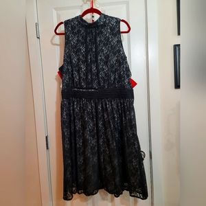 Fervour Black Lace Cocktail Dress